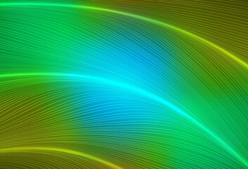 Light Blue, Yellow vector background with wry lines.