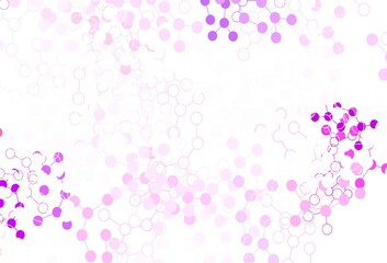 Light Purple vector backdrop with artificial intelligence data.