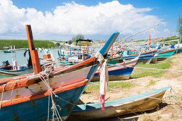 Fishing boats from Prachuap province of Thailand
