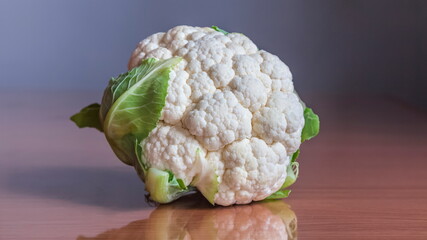 Cauliflower on a wooden table