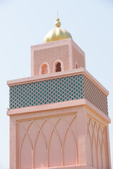 Orange sandy arabic morrocco style tower background