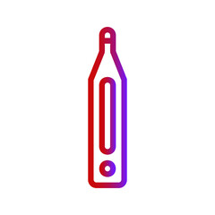 Thermometer Icon Logo Illustration Vector Isolated. Hospital and Healthcare Icon. Suitable for Website Design, Logo, App, and UI. Editable Stroke and Pixel Perfect. EPS 10.