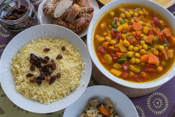 Cuscús marroquí y verduras 