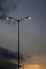 street lamp on a sky