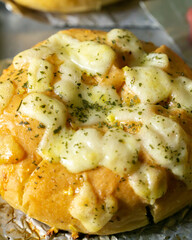 Korean Garlic Bread with Smoked Beef