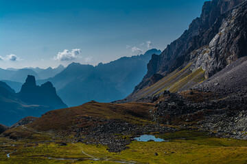 L’incantevole Rocca Provenzale vista dal Colle del Maurin in Alta Valle Maira, al confine tra la...