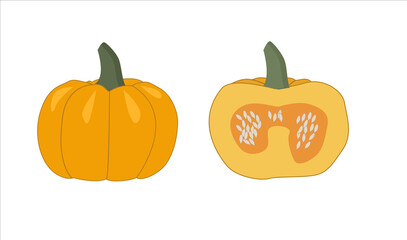 pumpkin isolated on white background