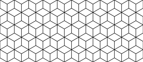 Seamless hexagonal grid pattern. Vector background hexaganal cube elements. Modern simple grid. Vector illustration, eps 10.