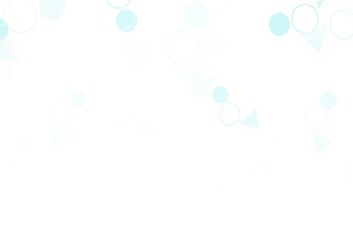 Light Green vector background with triangles, circles.