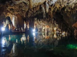 Magical and amazing cave in Yucatan, Quintana Roo, Mexico