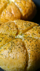 Korean Garlic Bread with Smoked Beef