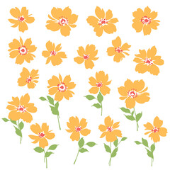 Vector illustration material of a beautiful flower,