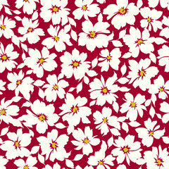 Seamless vector pattern of a beautiful flower,