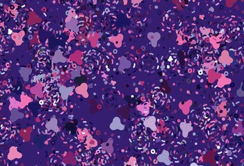 Light Purple, Pink vector pattern with random forms.