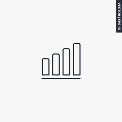 Growth chart, graph,, linear style sign for mobile concept and web design