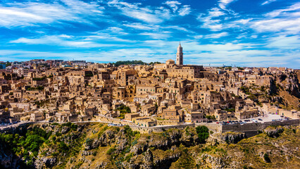 Panoramic view of Matera, Basilicata, Italy