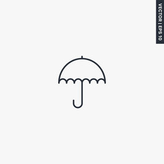 Umbrella, linear style sign for mobile concept and web design
