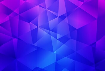 Light Pink, Blue vector shining triangular layout.