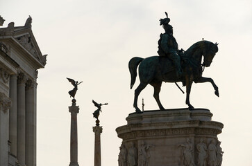 Obraz premium Vittorio Emmanuele II Monument, Piazza Venezia, Rome, Italy, Europe