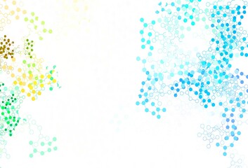 Light Blue, Yellow vector background with forms of artificial intelligence.