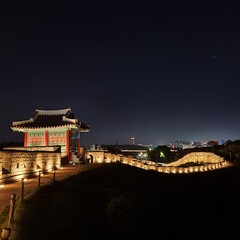 chinese temple at night