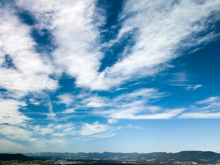 Blue sky and beautiful cloud over landscape