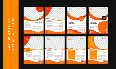 Corporate flyer design template layout set collection ( CC Version )