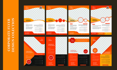 Corporate flyer design template layout set collection ( CC Version )