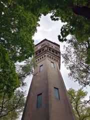 Obraz premium witch's secret. water tower on the territory of the educational institution.