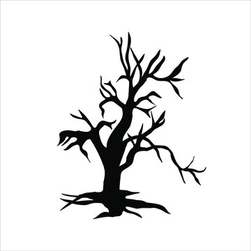 black tree icon for Halloween Day