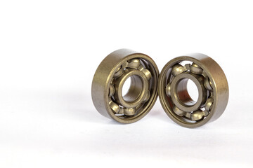 Ball bearing on a white background.