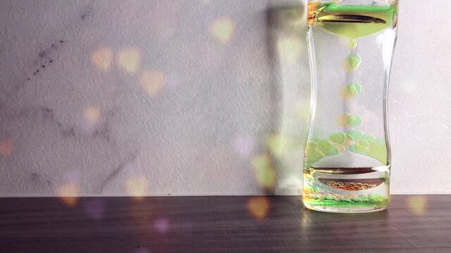 glass of water Liquid motion timer oil glass