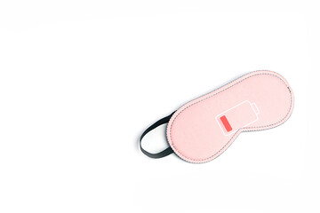 Sleeping eye mask, isolated on white background.