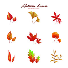 Get Inspiration From Some Beautiful Examples Of Autumn Leaves In Watercolor Artwork.