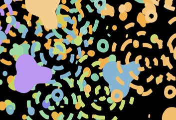 Dark Multicolor vector texture with abstract forms.