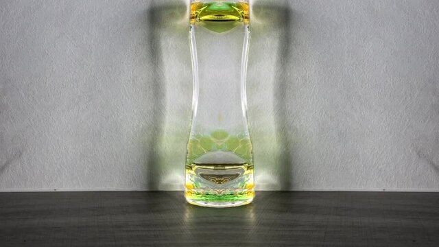Liquid motion timer oil glass
