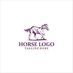 running horse logo silhouette icon