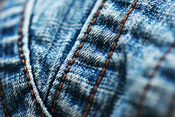 Jeans denim texture close up , focus only one point , soft blured background wallpaper