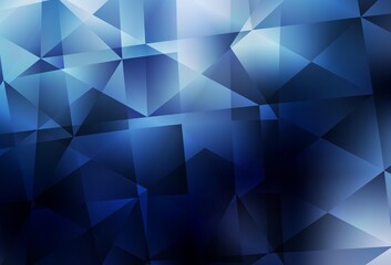 Dark BLUE vector gradient triangles texture.