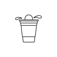 Beer pong game icon. Bounce beer cup symbol modern, simple, vector, icon for website design, mobile app, ui. Vector Illustration