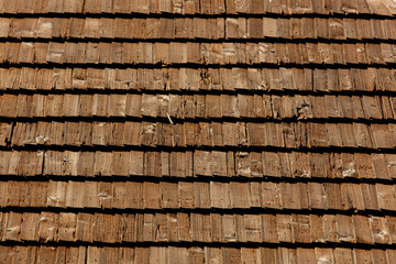traditional wooden roof of the house
