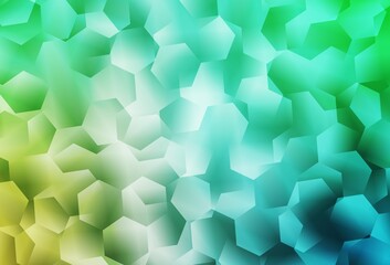 Light Green vector shining triangular background.