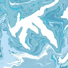 illustration of an background or Abstract wave liquid shape in blue and white tones color background