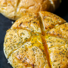 Korean Garlic Bread with Smoked Beef