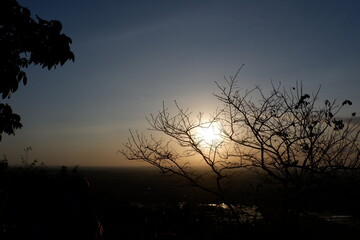 sunset in the mountains