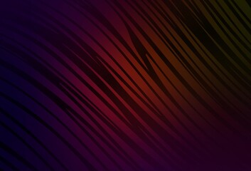 Dark Green, Red vector pattern with wry lines.