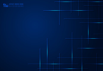 Abstract gradient blue tech design of line pattern electronic artwork background. illustration vector eps10