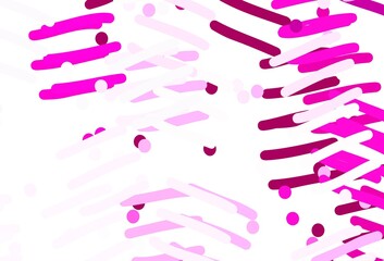 Light Pink vector background with stright stripes.
