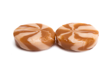 milk lollipops isolated