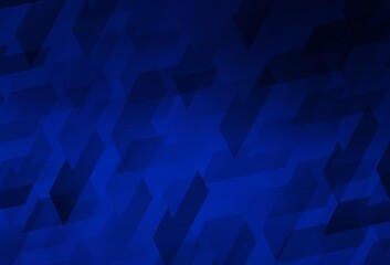 Fototapeta premium Dark BLUE vector template with rhombus.